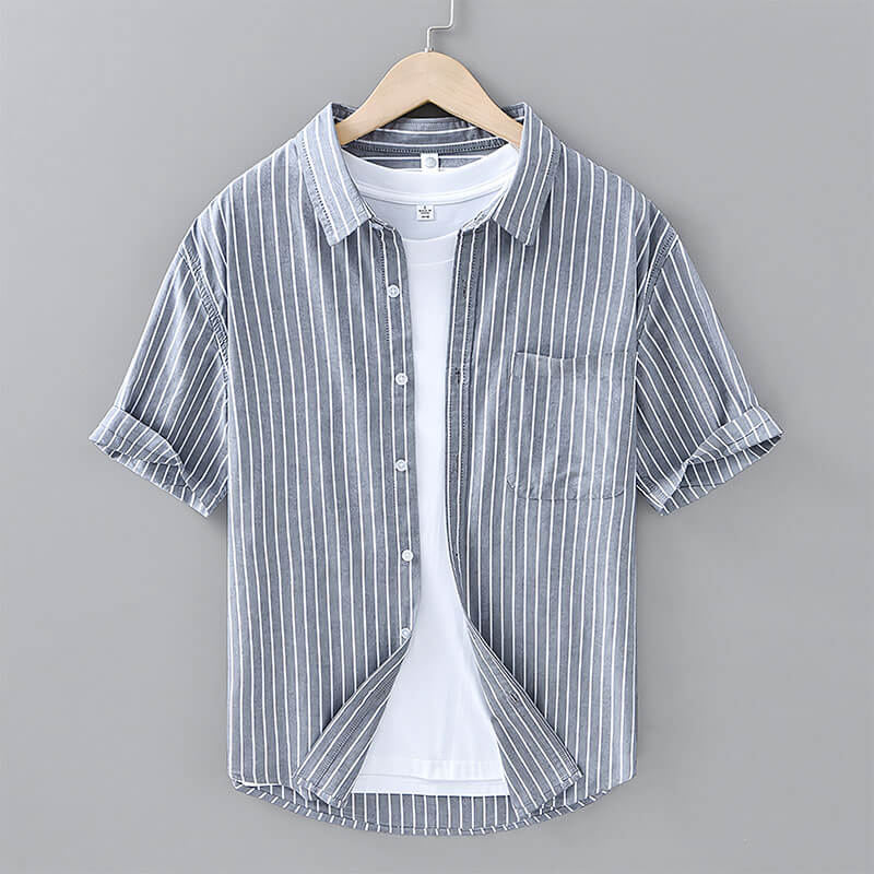 Hikari Stripe Cotton Shirt